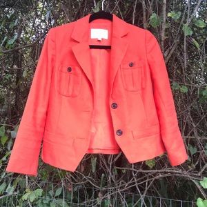 🌷 Orange Banana Republic 3/4 Sleeve Blazer Size 2